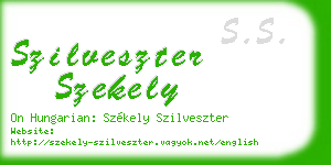 szilveszter szekely business card